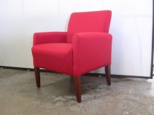 Logo High Leg Single Chair. Stained Legs. Any Fabric Colour